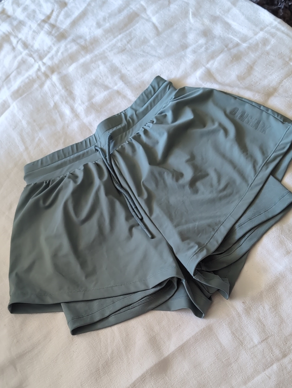 Gymshark Women's Athletic Shorts in Sage Green